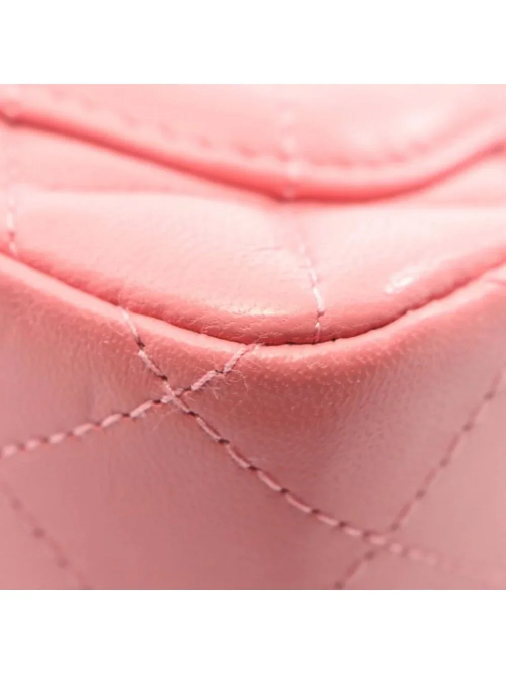 Chanel Shoulder Bag Mini Quilted Pink Lambskin Chain